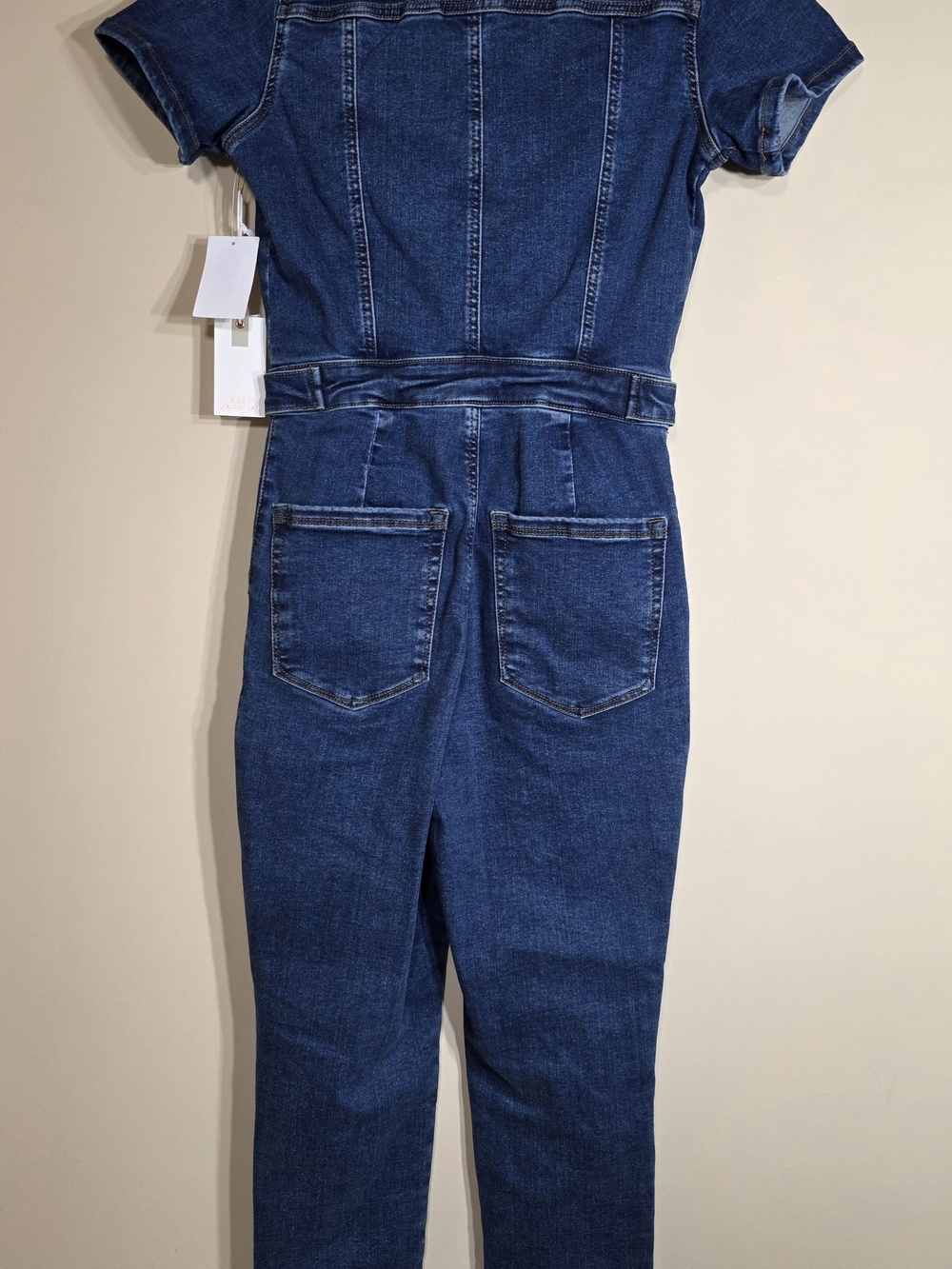 Good American NWT $199 Denim Utility Jumpsuit Indigo Wash Size Medium - Picture 10 of 12